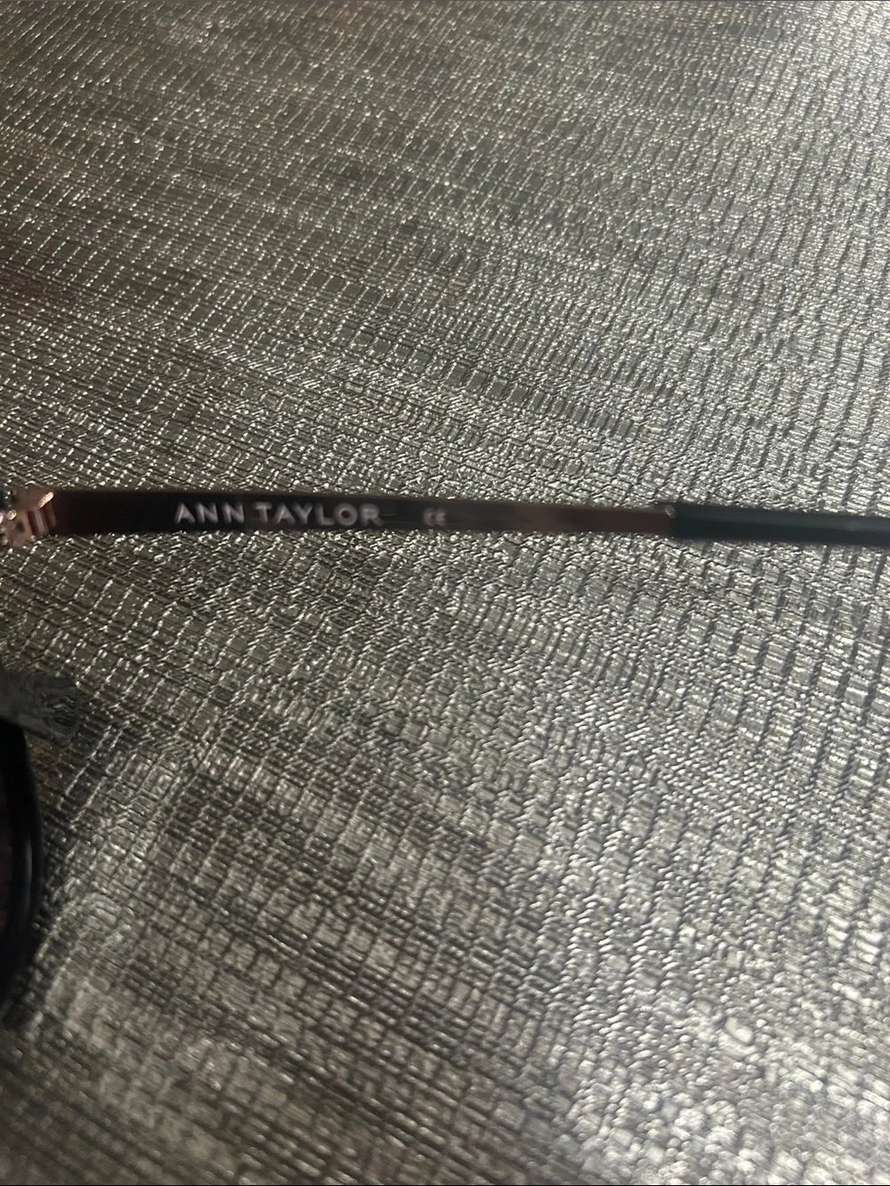 Ann Taylor Black Cat-Eye Sunglasses with Purple Gradient Lenses